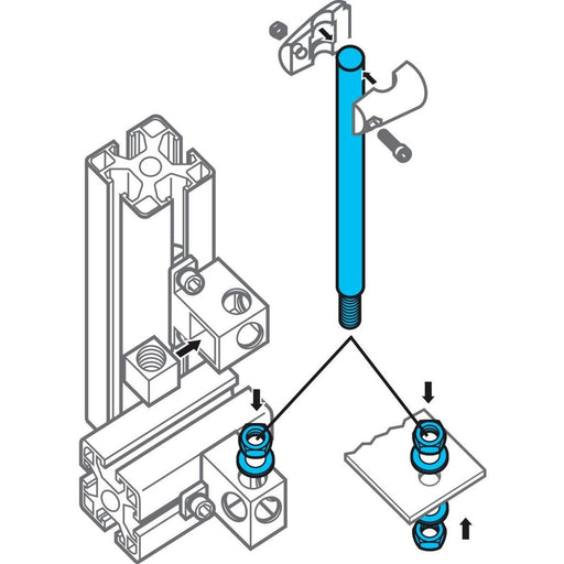 Di-soric - Zubehör/Ersatzteile für Industriesensoren Sensorhalter HS-S-12-130-M10