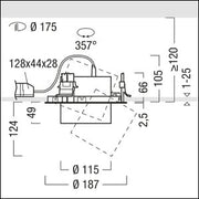 Zumtobel Group - Downlight/Strahler/Flutlicht LED - Einbaustrahler VIV2 - R L #60716088 830