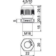 OBO Bettermann - Kabelverschraubung V-TEC VM L16 SW