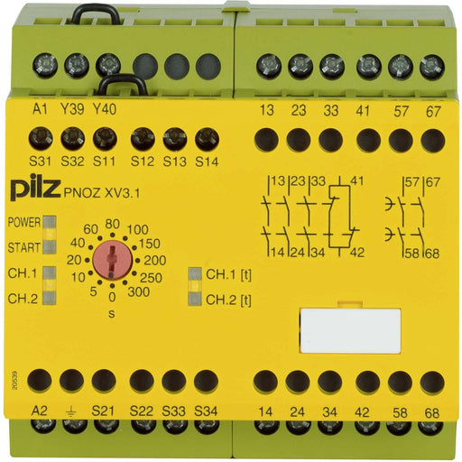 Pilz - Gerät zur Überwachung von sicherheitsgerichteten Stromkreisen Not-Aus-Schaltgerät PNOZ XV3.1 #774618 300/24-240ACDC3no1nc