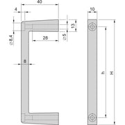 Schroff - Komponente für den Ausbau (Schaltschrank) FRONT-HANDLE 2U 20860257 (VE2) Multipack − 2 Packung