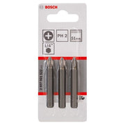 Bosch - Bit Schrauberbit Extra-Hart PH 2607001522 2, 51 mm, 3er-Pack