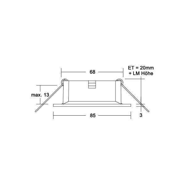 Brumberg Leuchten - Downlight/Strahler/Flutlicht Einbaudownlight 27066180 ohne Fassung