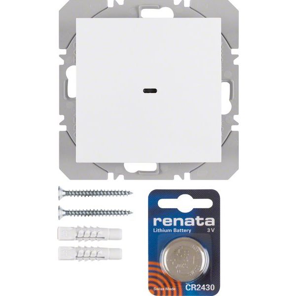 Berker - Bussystem-Hand-/Wandsender KNX-Funk Wandsender 1fach 85655289 polarweiß glänzend