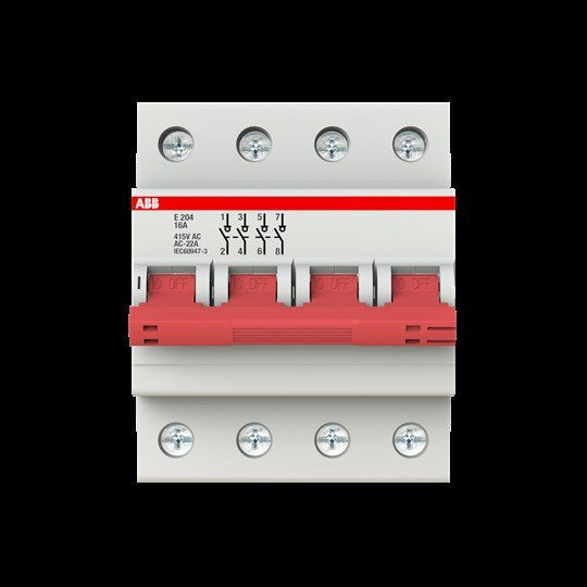 ABB Stotz S&J - Schalter für Reiheneinbau Trennschalter E204/16G Schaltgriff grau