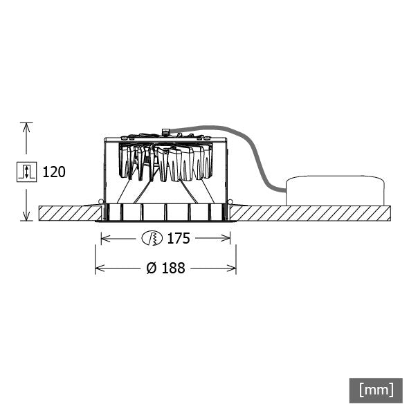 LTS Licht&Leuchten - Downlight/Strahler/Flutlicht LED-Einbauleuchte FLIR 320.2030.01si 3000K silber