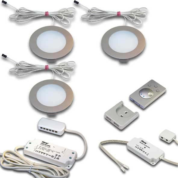 Hera - Downlight/Strahler/Flutlicht 3er Set LED-Einbauleuchte 61057730108 edelstahloptik