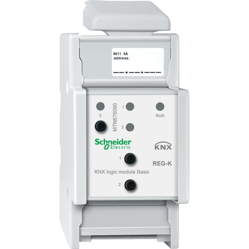 Schneider Electric - Bussystem-Logikbaustein KNX Logikmodul Basic REG-K MTN676090 lichtgrau