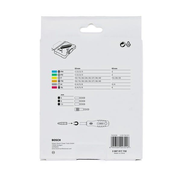 Bosch - Werkzeugset Extra Hard 2607017732VE(45) Schrauberbit-Set − 3 Packung
