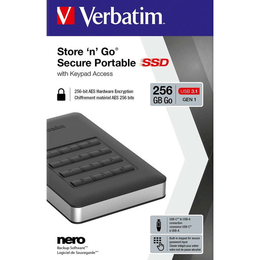 Verbatim - Speichermedium digital SSD Extern 256GB USB3.1 53402 4,57 cm(1,8Z)