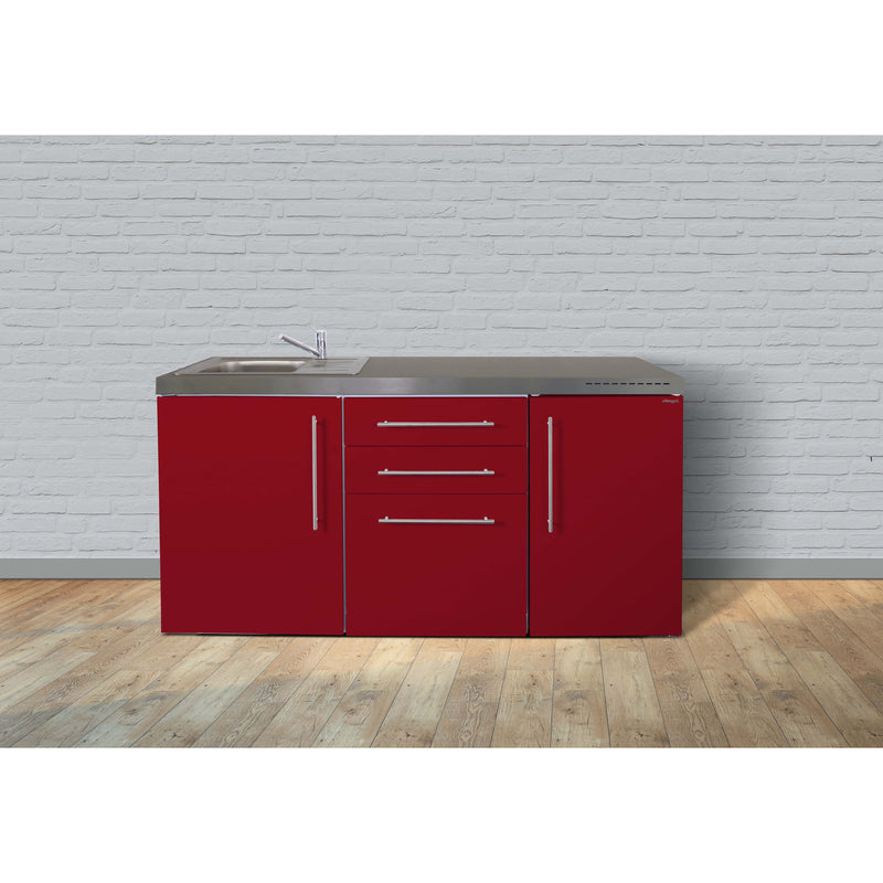 Stengel - Mini-Küche Miniküche Premiumline MPBR170KSKSreBli2Sn Bordeauxrot