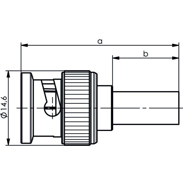 Telegärtner - Koax-Steckverbinder BNC-Kabelstecker 100023452 Cr. G39 0.8/3.7-6.15 − 5 Stück