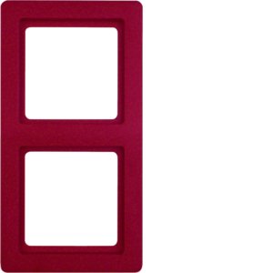 Berker - Abdeckrahmen Rahmen rot, samt 10126062 2-fach