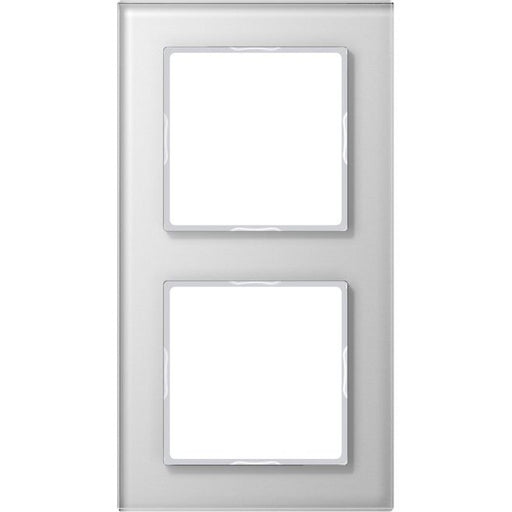 Jung - Abdeckrahmen Glasrahmen 2-fach aws AC 582 GL WW waage/senkrecht