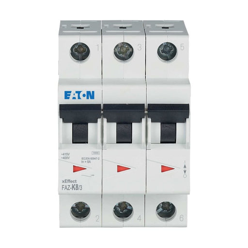 Eaton - Leitungsschutzschalter 3p. FAZ-K8/3 8A Charakt.: K