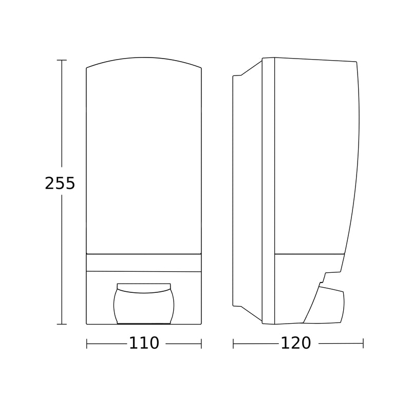 Steinel - Decken-/Wandleuchte Sensor-Außenleuchte L 1 S schwarz 120 x 110 x 255 mm