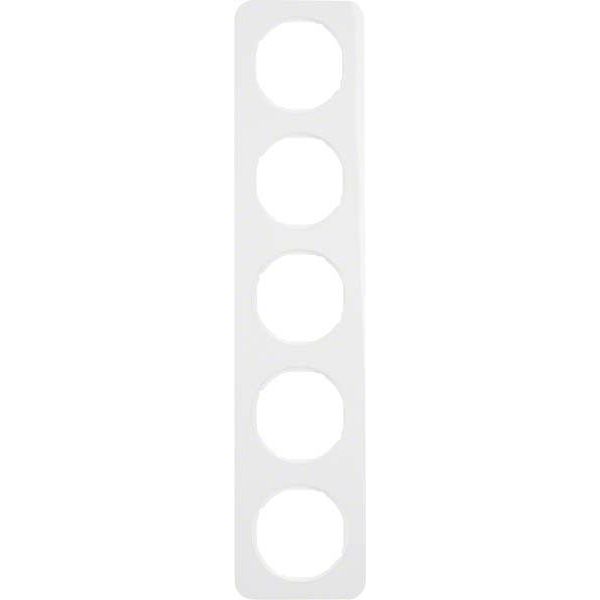Berker - Abdeckrahmen Rahmen pows/gl 10152189 5fach