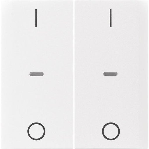 Berker - Abdeckung/Bedienelement für Installationsschalterprogramme Abdeckung Tastsensor-Modul 80962389 2-fach pws glänzend