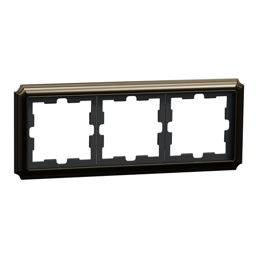 Merten - Abdeckrahmen D-Antik Metallrahmen MEG4030-4752 3-fach, Moccametalli