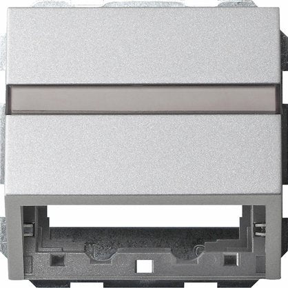 Gira - Einsatz/Abdeckung für Kommunikationstechnik Abdeckhaube Datentech. alu 087026 System55