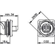 Telegärtner - LWL-Kupplung STX V1 Flanschset 100007577 LC-D Kupplung SM