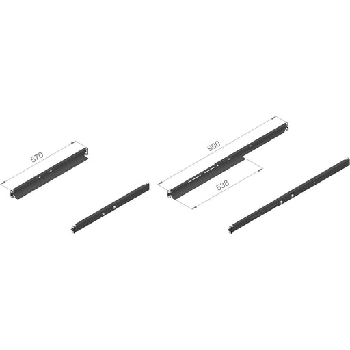 Enoc - Komponente für den Ausbau (Schaltschrank) 19Zoll Stützschienen SS 80-L-S 570-900mm 80kg