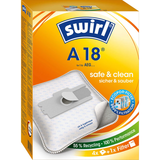 Swirl - Zubehör/Ersatzteile für Bodenpflege Staubbeutel A 18 EcoPor VE4 für AEG