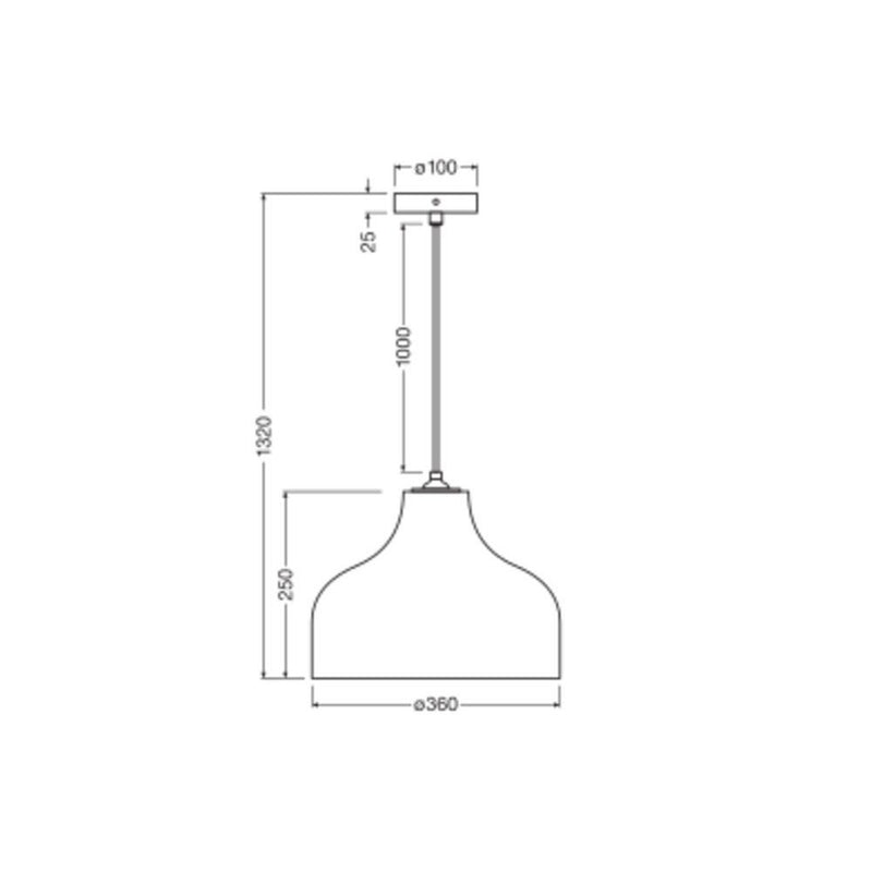 Ledvance - Pendelleuchte E27 D. C. Hat Pend E27 braun