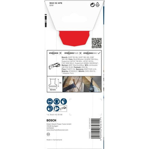 Bosch - Blatt für Oszillierer PRO MAII 52 APB Blatt für 2608669136 Multifunktionswerkze