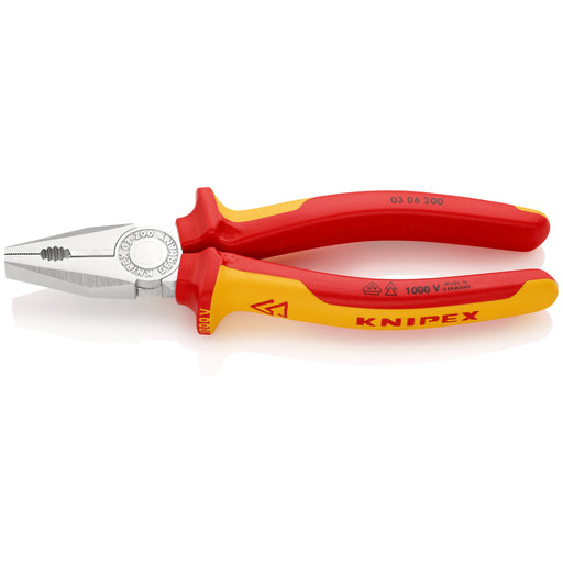Knipex - Kombizange 03 06 200 verchromt, 200mm