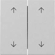 Gira - Abdeckung/Bedienelement für Installationsschalterprogramme Wippe 2f Pfeile 3297015 Grau m