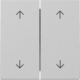 Gira - Abdeckung/Bedienelement für Installationsschalterprogramme Wippe 2f Pfeile 3297015 Grau m