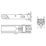 WAGO - Modul für aktive Netzwerkkomponente SFP Module 100BASE,LX 852-230 30km,silberfarben − 1 Stück