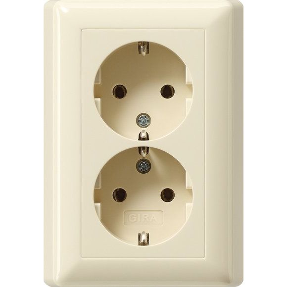 Gira - Steckdose Schuko-Doppelst.ds. cws-gl 078201 kompakt