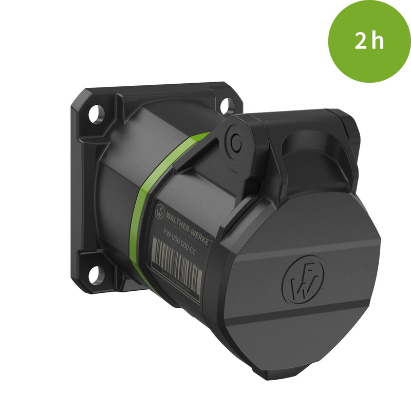 Walther Werke - CEE-Anbausteckdose (IEC 60309) CEE NEO Anbaudose FW512302CC schräg 1 6A 3P 2h