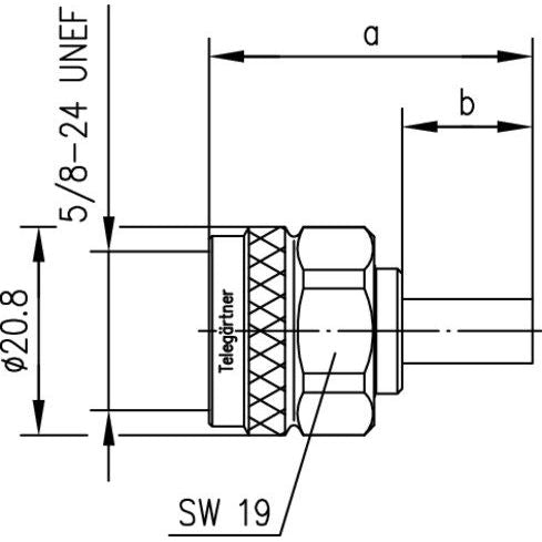 Telegärtner - Koax-Steckverbinder N-Kabelstecker 100023906 cr/crRG58