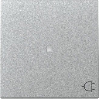 Gira - Abdeckung/Bedienelement für Installationsschalterprogramme Wippe Kontrollf. + Symb. 329126 Steckd. F Alu