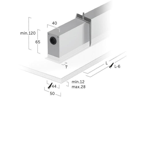 Lightnet - Decken-/Wandleuchte LED-Einbauleuchte LFXLEL-840H-L1997-A 4000K, silber