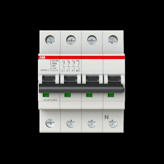 ABB Stotz S&J - Leitungsschutzschalter Sicherungsautomat S203-Z40NA 6 kA, 40 A, 3P+NA