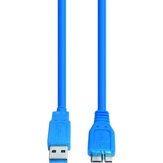 E+P Elektrik - Konfektioniertes A/V-Kabel USB3.0 Microkabel AB CC 334 LOSE 1,5m,blau