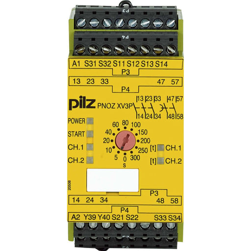 Pilz - Gerät zur Überwachung von sicherheitsgerichteten Stromkreisen Not-Aus-Schaltgerät PNOZ XV3.3P #777511 30/24VDC 3n/o 2n/o t