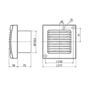 Maico - Kleinraumventilator Ventilator ECA 120 19W,170cbm/h,IP45