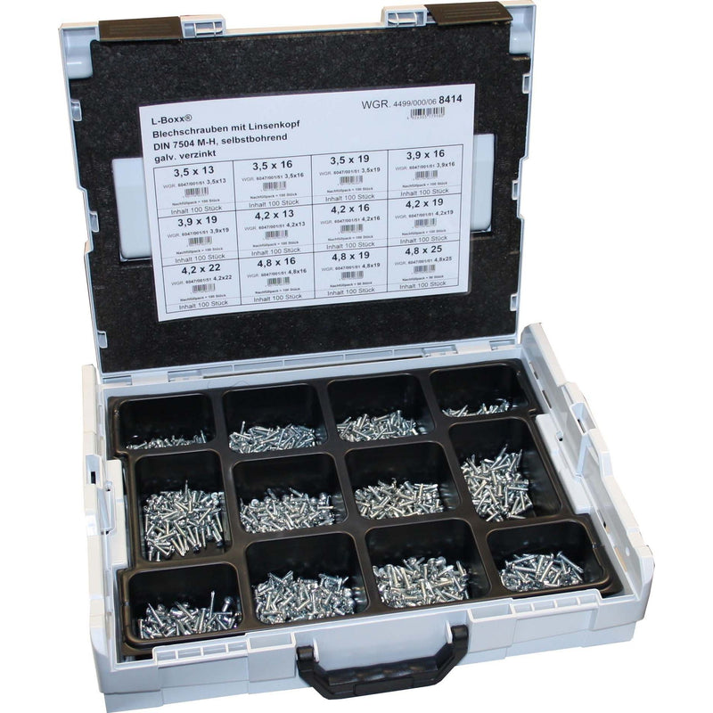 Dresselhaus - Sortimentskasten Befestigungmaterial Sortimo L-Boxx 4499/000/06 8414 mit Linsenkopf