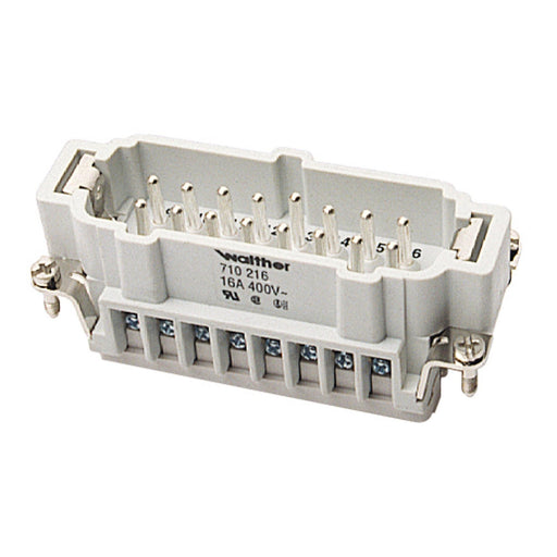 Walther Werke - Kontakteinsatz für Rechtecksteckverbinder Stifteinsatz B16 710775 0,5-4qmm 20-12AWG