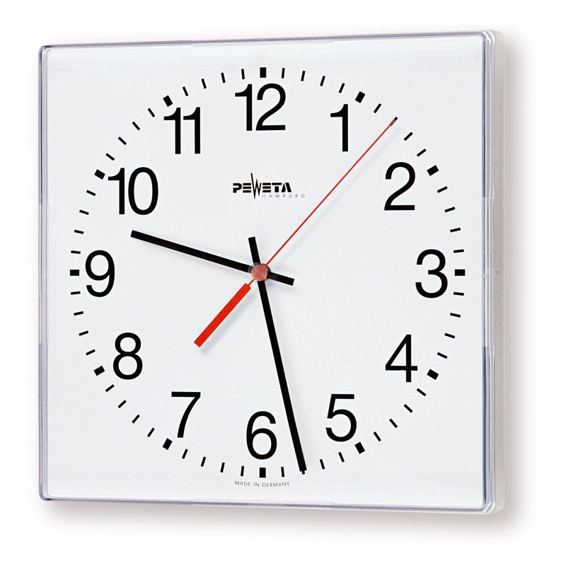 Peweta - Uhr Quarz-Batterie-Uhr 41.280.311 innen,1,5V,325x325mm