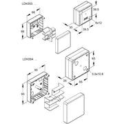 HKL - Abzweigdose für Installationskanal Abzweigdose cws LDK554.6 ABS − 10 Stück
