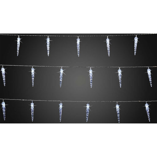 Hellum - Festbeleuchtung LED-Eiszapfen-Lichterkette 564433 40-tlg. cws außen