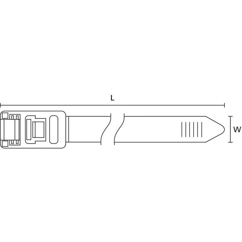 HellermannTyton - Kabelbinder SPEEDYTIE-N66-YE-V1 Speedy Tie ThekenBox − 5 Stück