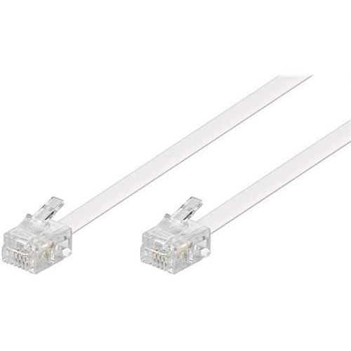 Goobay - Konfektionierte Fernmeldeleitung RJ11-RJ11 Anschlusskabel 93065 15m weiss