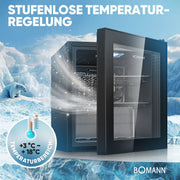 Bomann DA - Kühlschrank Glastürkühlgerät KSG 7291 sw 46L